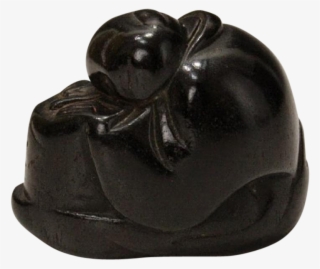 Japanese Antique 19th Century Wooden Netsuke Of A Priest - Bronze Sculpture