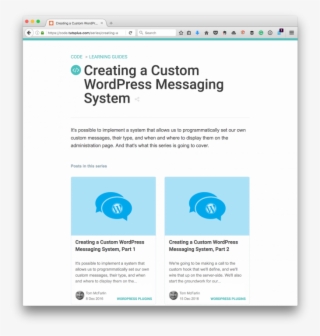 Wordpress Messages - Lighting