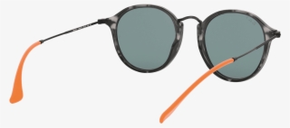 Metal Bridge Round Sunglasses In Grey Havana Polarised - Sunglasses