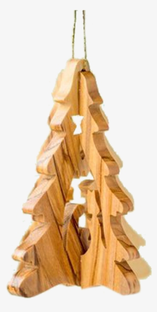 3-d Christmas Tree Nativity Ornament - Christmas Ornaments Made From A Lathe