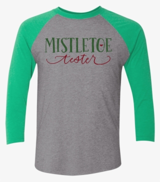 Mistletoe Tester Faithbox Designs - Next Level Unisex Tri-blend 3/4-sleeve Raglan 6051