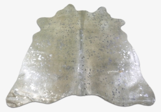 Silver Metallic Cowhide Rugs - Marine Invertebrates