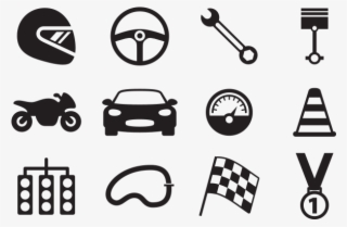 Automobile, Car, Competition, F1, Flag, Race, Racing - Graphic Car Icons
