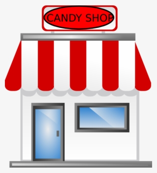Vector Transparent Stock Shop Front Clip Art At Clker - Candy Shop Clip Art