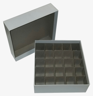 Standard White 2" Fiberboard Boxes With 25 Cell Dividers - Box