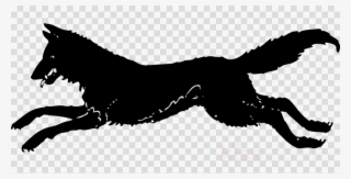 Wolf Running Silhouette Clipart Dog Clip Art - Wolf Running Transparent Background