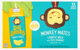 Sir Bananas Monkey Mates Lowfat Milk