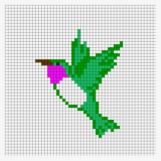 Hummingbird Perler Bead Pattern - Colibri Pequeño Hecho Con Cuentas De Tubitos