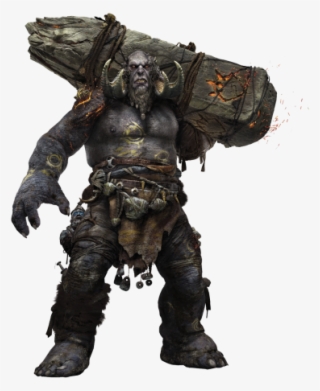 Each Carries A Massive Pillar Of Stone By A Pair Of - God Of War Fire Troll