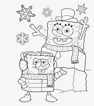 Spongebob Christmas Always Stay Cool Coloring Page - Spongebob Coloring Pages