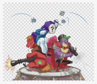 Tf2 Mlp Crossover Clipart Team Fortress 2 Rarity Pinkie - Applejack