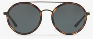 Double-bridge Sunglasses - Polo Ralph Lauren Sunglasses Ph 3103 Metal Red - Havana