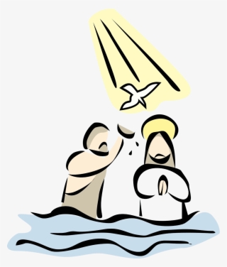 Jesus Clipart Baptism - Jesus Being Baptized Cartoon