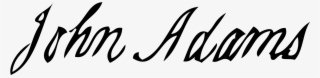 John Adams Signature In White