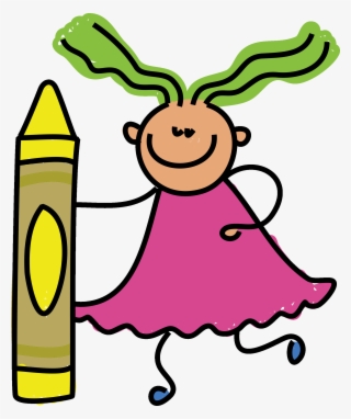 Crayons Clip Art Crayon Clip Art Black And White Clipart - Kid With Crayon Clipart