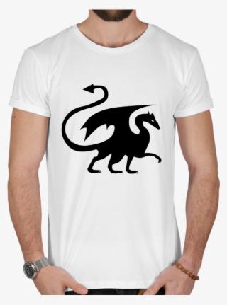 T-shirt Homme 180g Dragon Silhouette Par Rackoon - T-shirt