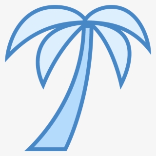 Palm Tree Icon - Blue Palm Tree Icon