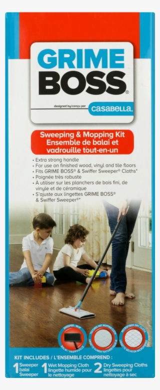 Grime Boss Sweeper Or Mop Kit, 1.1 Pound