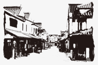 Drawing Japan Poster - Japanese Street Png