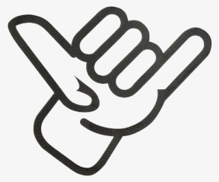 Shaka Hand Transfer Decal - Hang Loose Sign