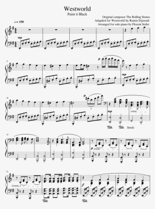 Podobny Obraz - Paint It Black Westworld Piano