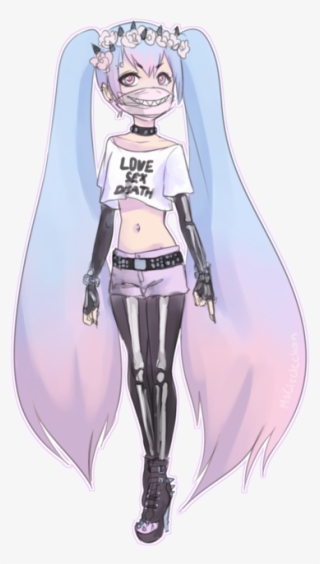 Pastel Goth, Kawaii, And Anime Image - Cute Goth Girl Drawing