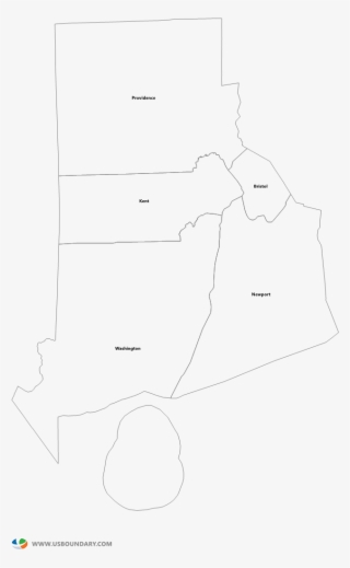 Rhode Island Counties Outline Map - Sketch