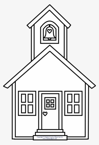White House Clipart Color - School House Print Out