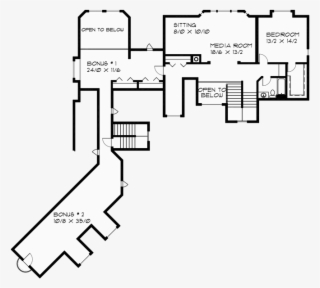 Country Luxury House Plan, Master On The Main, Bonus - Floor Plans With Master Suite Over Garage