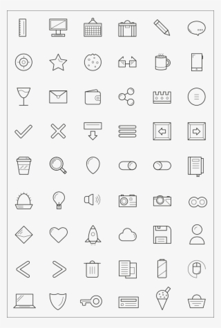 54 Hand Crafted Icons By Equals Creative - Ficha Al El Il Ol Ul