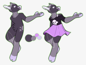 Pastel Goth Deer - Cartoon