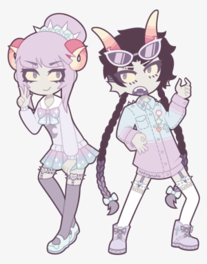Pastel Goth Damara Megido And Meenah Peixes By Nekozneko - Nekozneko Pastel Goth