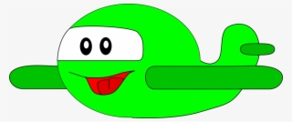 Clipart - Surprised Airplane - Cartoon Airplane