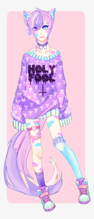 147 Images About Pastel, Pink, Goth, Cute, Kowaii, - Illustration