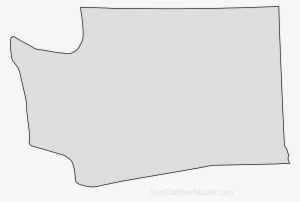 Washington Map Outline Png Shape State Stencil Clip - Washington