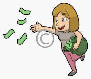 Women With Money - Cartoon