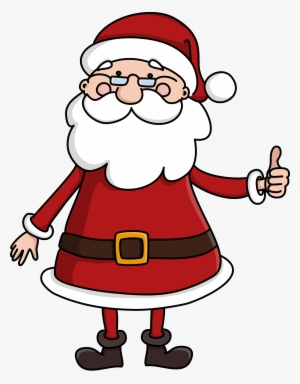 Santa Transparent Thumbs Up - Thumbs Up Santa Clipart