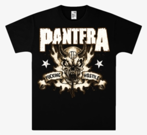 Pantera Hostile Skull T-shirt - Pantera Hostile T Shirt