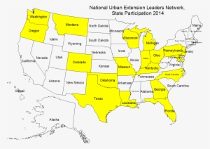 An Outline Map Of The States Of The United State Of - Map