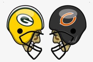 Chicago Bears Vs Green Bay Packers Classic Headbutting - Green Bay Packers Vs Chicago Bears Cartoon