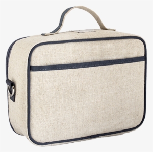 Grey Robot Lunch Box - Linen Lunch Bag