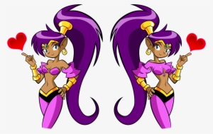 Two Shantaes Equals Double The Hotness - Shantae Risky's Revenge Artwork
