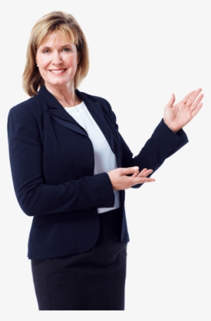 Business Woman Standing Png - Woman Pointing In Png