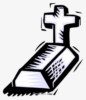 Cemetery Plot Royalty Free Vector Clip Art Illustration - Easy To Draw Tomb