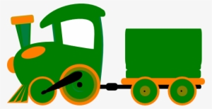 Toot Toot Train And Carriage Clip Art - Green Train Clipart