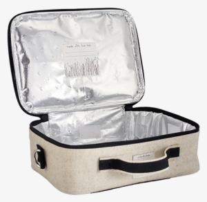 Detachable Long Strap For Wearing As Messenger Bag - Soyoung Bunny Tile Lunch Box In Black