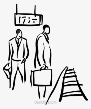 People Waiting - Waiting For Train Clipart