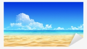 Idyllic Tropical Sand Beach Background - Beach View