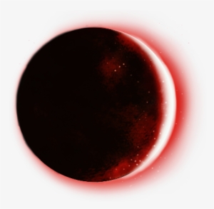 Bloodred Black Lunar Planet Sticker - Circle