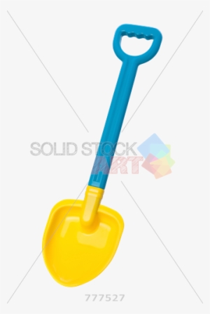 Stock Photo Of Blue And Yellow Toy Beach Shovel Isolated - Beach Toy Transparent Background